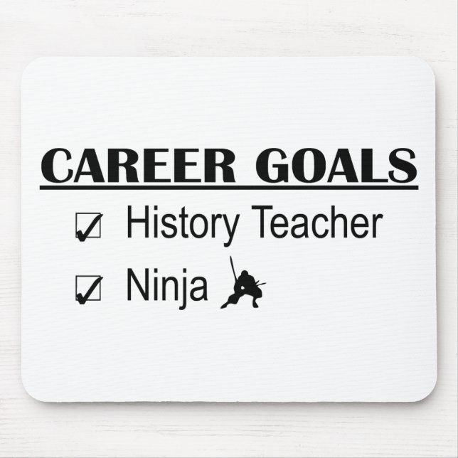 Tapis De Souris Buts de carrière de Ninja - professeur d'histoire (Devant)