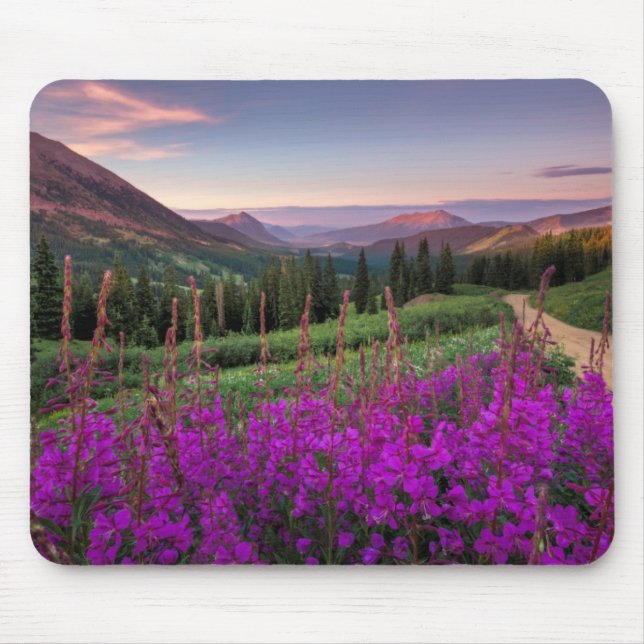 Tapis De Souris Butte crêtée du lever de soleil | de fleur (Devant)