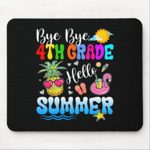 Tapis De Souris Bye Bye 4e année Bonjour Enseignant de diplôme d'é
