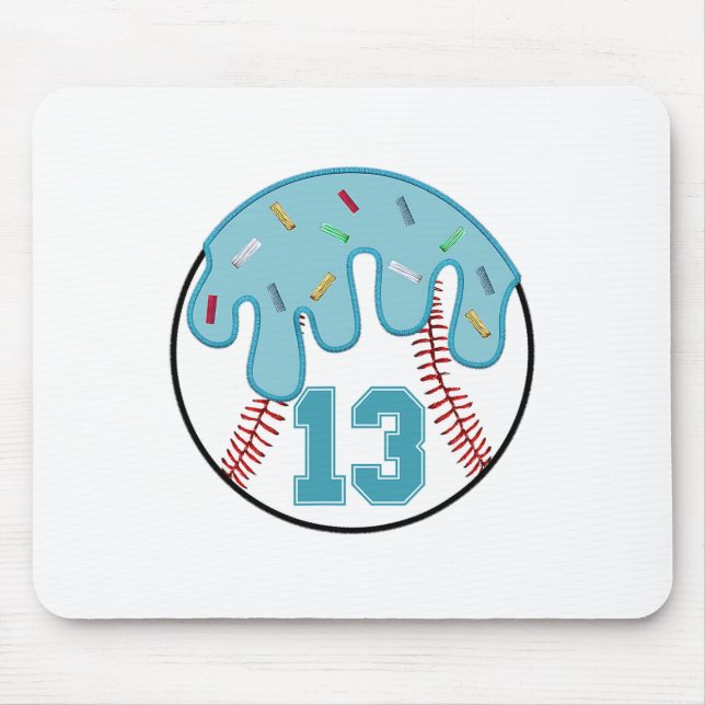 Tapis De Souris Bysebyll Dripping 13e anniversaire 13 ans Garçons  (Devant)