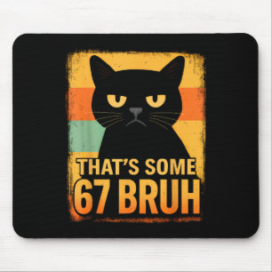 Tapis De Souris C’est du 67 frère – Chat Six Sept Grincheux Rétro
