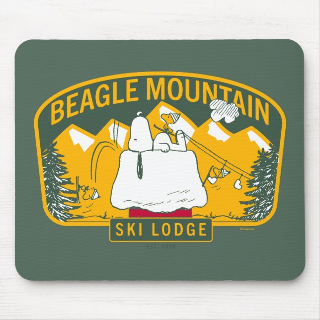 Tapis De Souris cacahuètes | Beagle Mountain Ski Lodge (Devant)