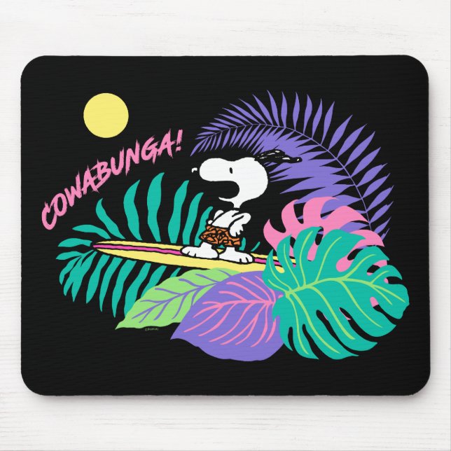 Tapis De Souris cacahuètes | Cowabunga Snoopy (Devant)