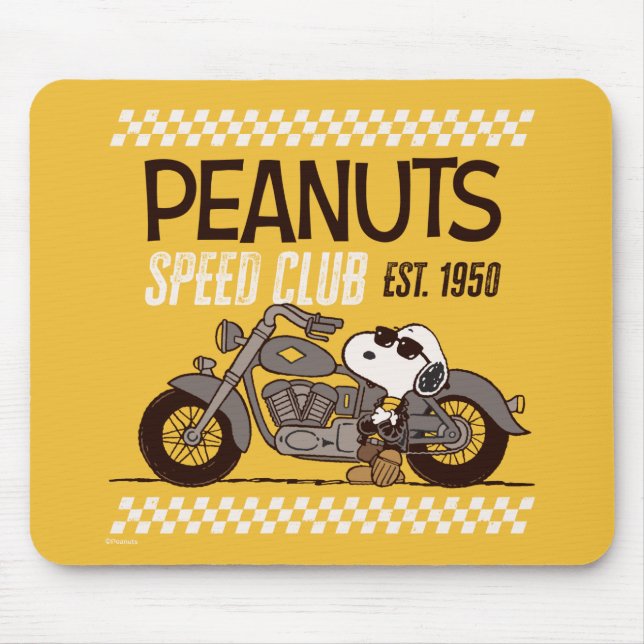 Tapis De Souris cacahuètes | Snoopy Speed Club (Devant)