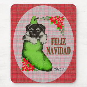 Tapis De Souris Cachorrito Feliz Navidad