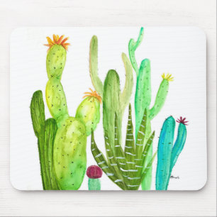 Tapis De Souris Cactus vert cactus succulent eau du désert