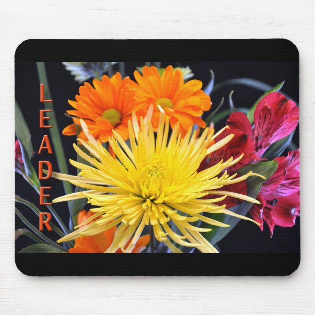 Tapis De Souris Cadeau Anniversaire Pour Fleurs Boss (Devant)