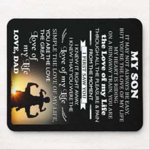 Tapis De Souris Cadeau customisé pour Fils Meilleur cadeau pour
