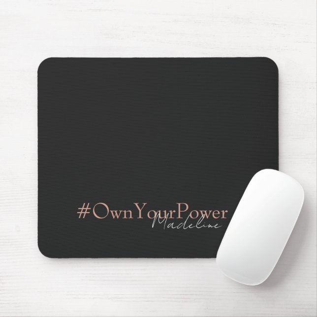 Tapis De Souris Cadeau d'autonomisation des filles - Nom personnal (Avec souris)