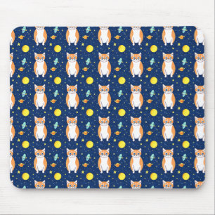 Tapis De Souris Cadeau de chat   Graphique de Motif de chat spatia