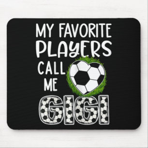 Tapis De Souris Cadeau de football, mes joueurs préférés m'appelle