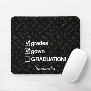 Tapis De Souris Cadeau de graduation de nom personnalisé   Drôle G