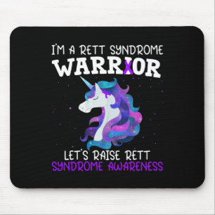 Tapis De Souris Cadeau de guerrier du syndrome de Rett Licorne Syn