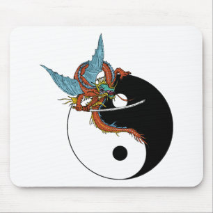Tapis De Souris Cadeau de Yin Yang de dragon