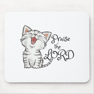 Tapis De Souris cadeau d'écriture chrétienne avec un chat mignon,