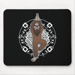 Tapis De Souris Cadeau drôle de méditation de yoga Bigfoot Sasquat