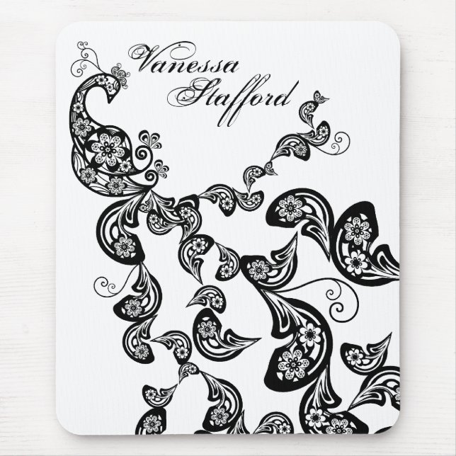 Tapis De Souris Cadeau fait sur commande Mousepad de motif floral (Devant)