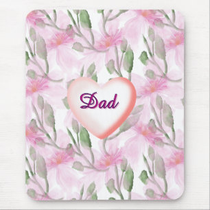 Tapis De Souris Cadeau floral personnalisé à l'aquarelle