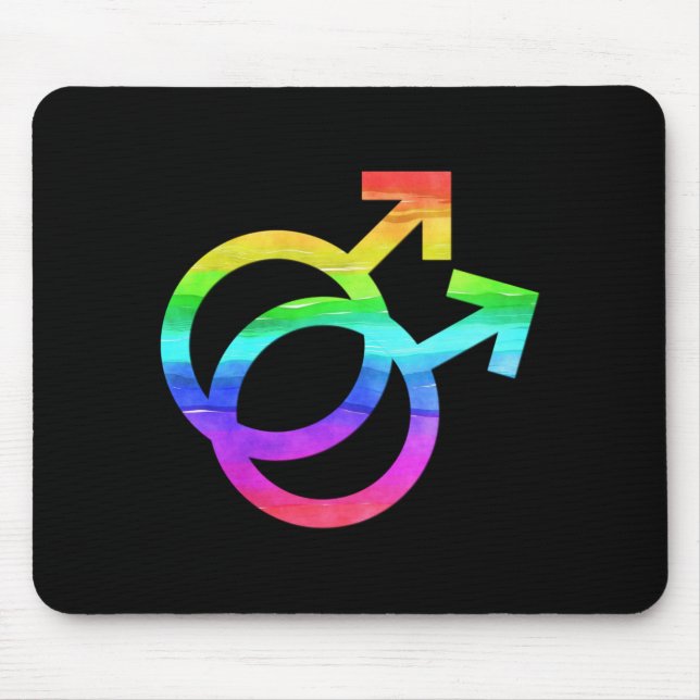 Tapis De Souris Cadeau gai d'homosexuel de fierté du symbole LGBT (Devant)