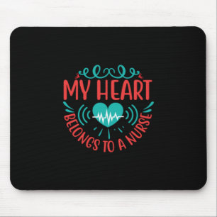 Tapis De Souris Cadeau infirmière Mon Coeur Appartient À Une Inf