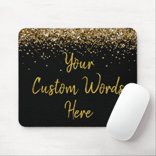 Tapis De Souris Cadeau personnalisé Black Gold Boss pour elle