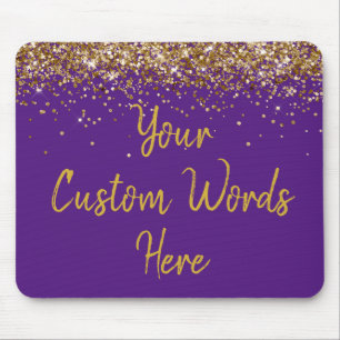Tapis De Souris Cadeau personnalisé Purple Gold Assistant Annivers