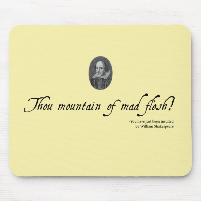 Tapis De Souris Cadeau peu commun de Shakespeare Mousepad #2. (Devant)