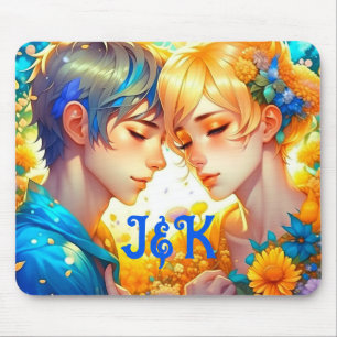 Tapis De Souris Cadeau pour couple romantique   Anime personnalisé