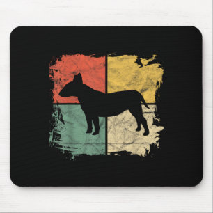 Tapis De Souris Cadeau pour propriétaire de Bull Terrier Rétro Car
