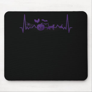 Tapis De Souris Cadeau Spider   Halloween drôle de ligne Heartbeat