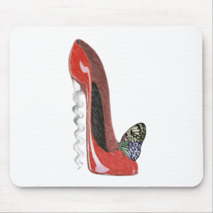 Tapis De Souris Cadeau stylet rouge d'art de chaussure et de