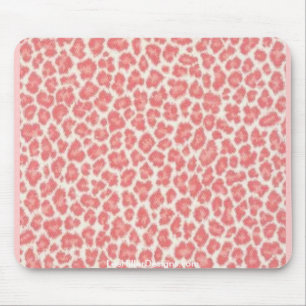 Tapis De Souris Cadeaux à imprimé léopard rose et crème