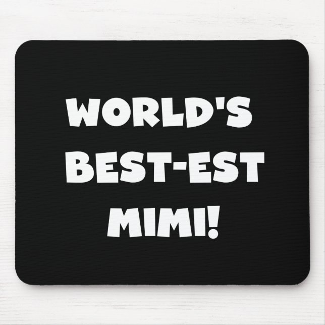 Tapis De Souris Cadeaux blancs de T-shirts des textes Mimi du (Devant)