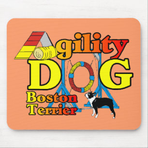 Tapis De Souris Cadeaux d'agilité Boston Terrier