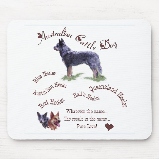 Tapis De Souris Cadeaux d'art de chien de bétail australien (Devant)