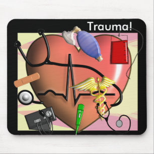 Tapis De Souris Cadeaux d'art d'infirmière de traumatisme