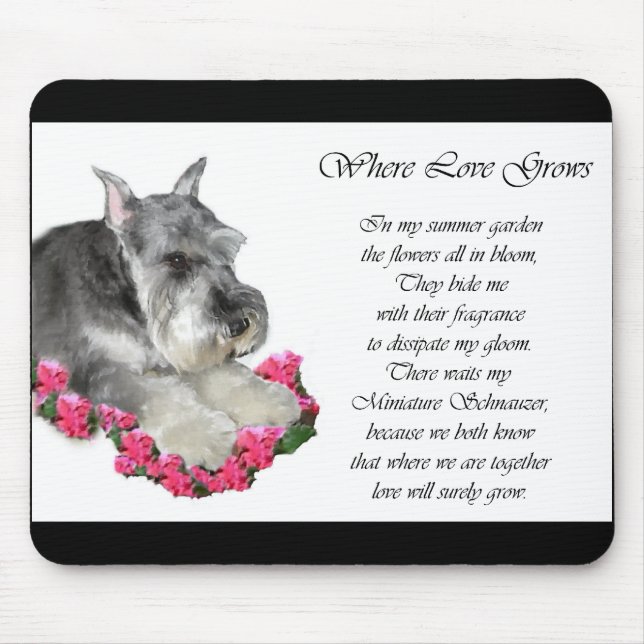 Tapis De Souris Cadeaux d'art Schnauzer miniature (Devant)