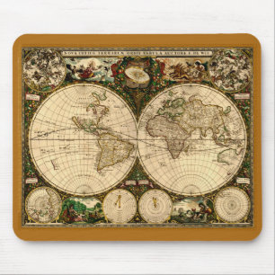 Tapis De Souris Cadeaux de cartes du Vieux-Monde