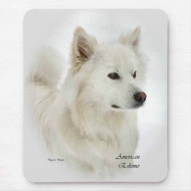 Tapis De Souris Cadeaux de chiens Eskimo américains (Devant)