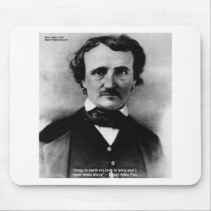 Tapis De Souris Cadeaux de citation d'amour d'Edgar Allan Poe "Ple