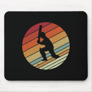 Tapis De Souris Cadeaux de cricket de style rétro vintage pour gar