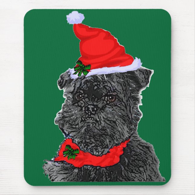 Tapis De Souris Cadeaux de Noël pour Affenpinscher (Devant)
