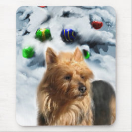 Tapis De Souris Cadeaux de Noël Terrier australien