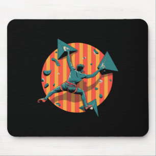Tapis De Souris Cadeaux de sport d'escalade murale rétro pour femm