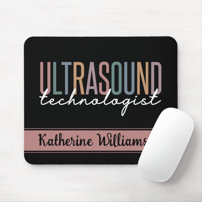 Tapis De Souris Cadeaux de technologue d'ultrasons personnalisés (Avec souris)