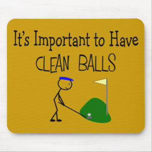 Tapis De Souris Cadeaux d'humour de golf "de BOULES PROPRES" de