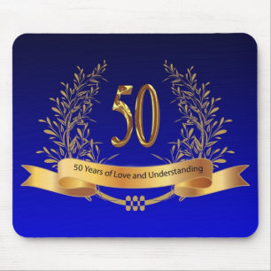 Tapis De Souris Cadeaux du 50e anniversaire Mariage