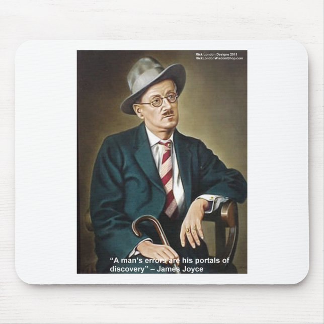 Tapis De Souris Cadeaux et Cartes de Citation James Joyce "Erreurs (Devant)