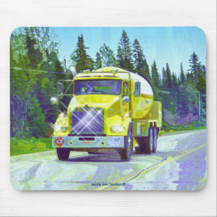 Tapis De Souris Cadeaux JAUNES de CAMIONNEURS de CAMION de GAZ