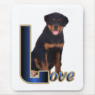Tapis De Souris Cadeaux Rottweiler amoureux